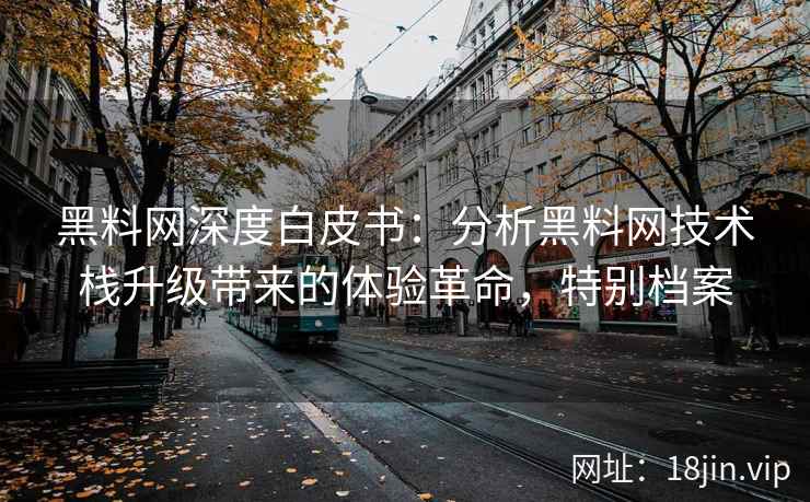 黑料网深度白皮书：分析黑料网技术栈升级带来的体验革命，特别档案