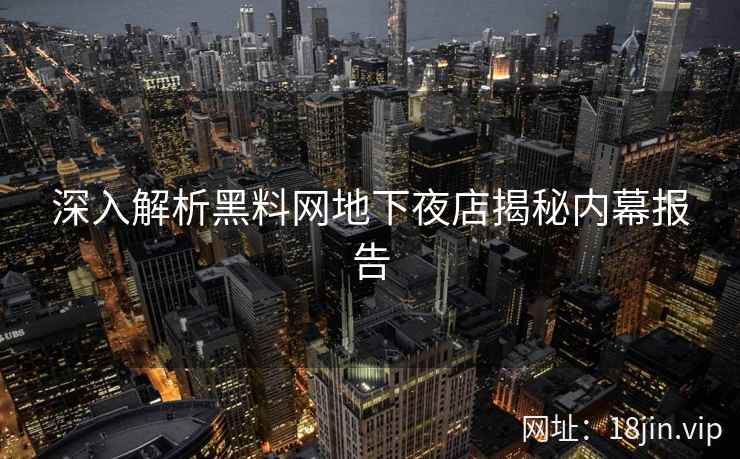 深入解析黑料网地下夜店揭秘内幕报告