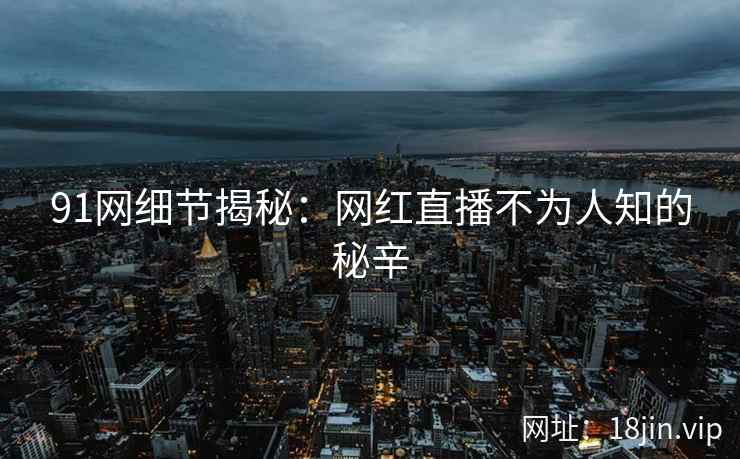 91网细节揭秘：网红直播不为人知的秘辛