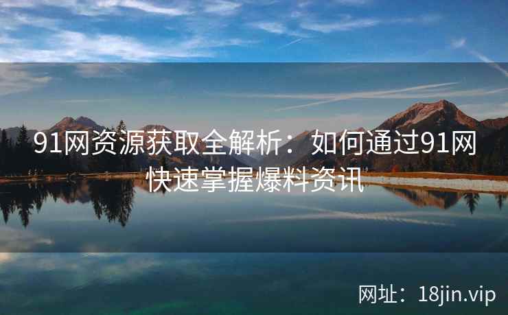 91网资源获取全解析：如何通过91网快速掌握爆料资讯