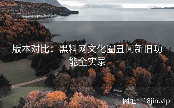 版本对比：黑料网文化圈丑闻新旧功能全实录