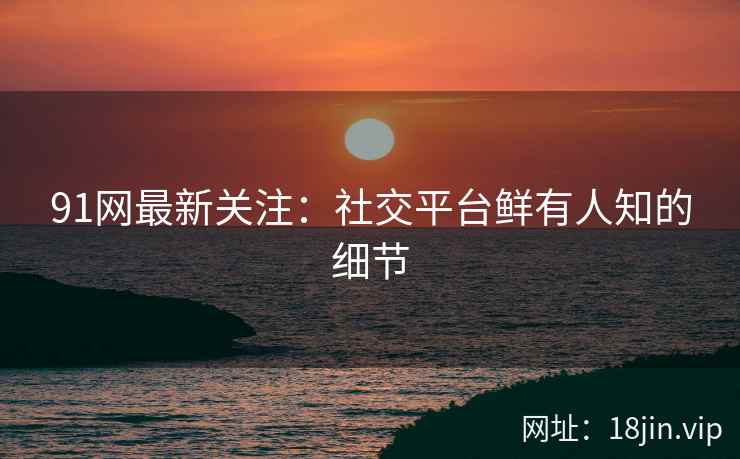 91网最新关注：社交平台鲜有人知的细节